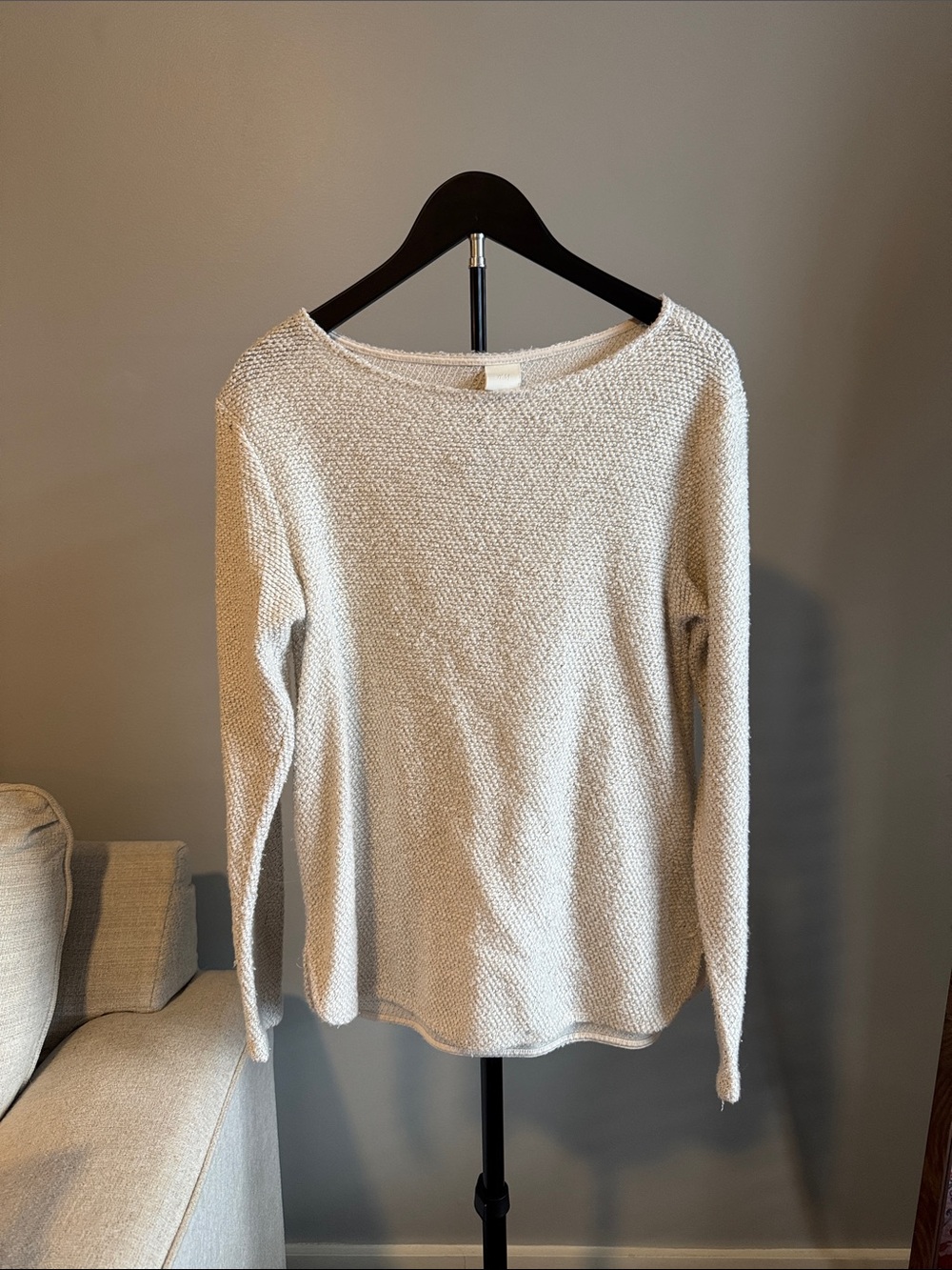 H&M Textured Cream Knit Top